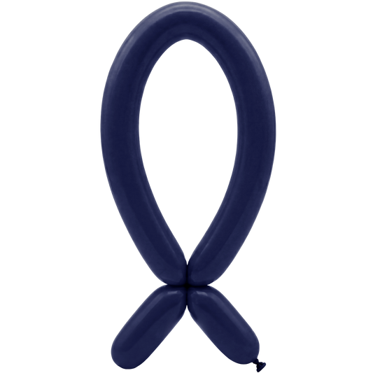 50 Modelballonnen - Mondstuk omhoog - 5x152cm - Marineblauw