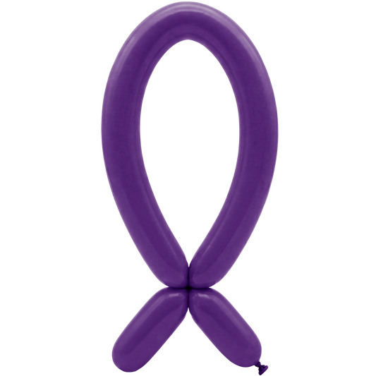 50 Modelling Ballonnen - Tuit omhoog - 5x152cm - Violet