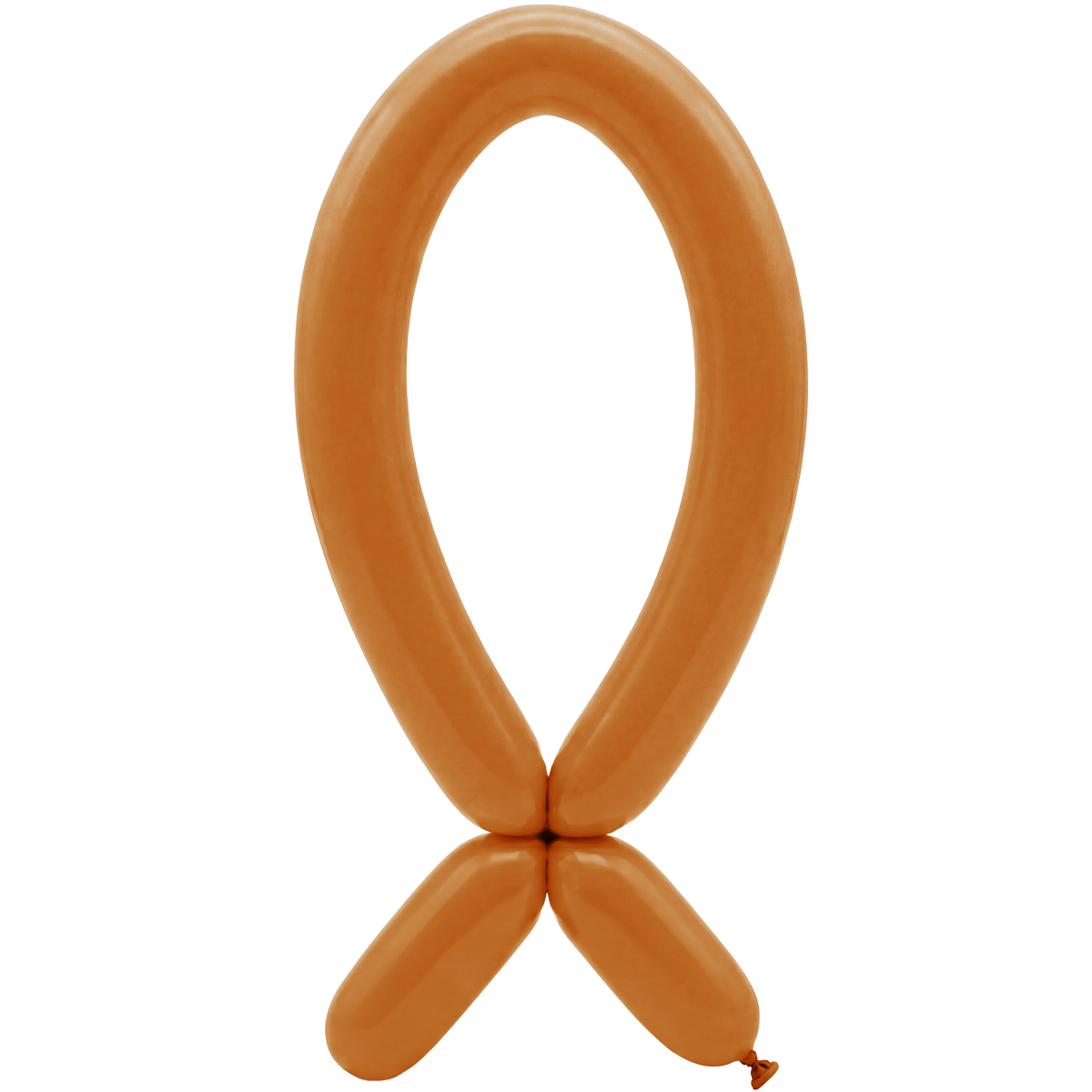 50 Modelling Balloons - mondstuk naar boven - 5x152cm - Sunset Orange