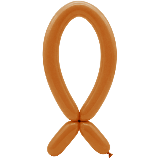 50 Modelling Balloons - mondstuk naar boven - 5x152cm - Sunset Orange