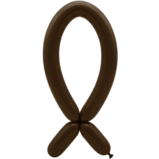 50 Modelballonnen – Tuit omhoog – 5x152cm – Chocoladebruin