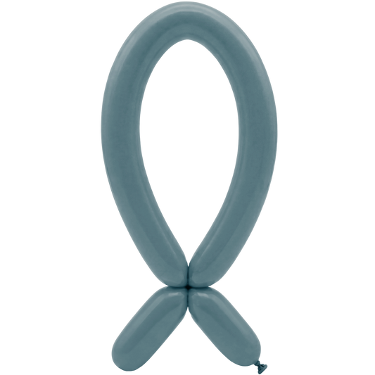 50 Modelling Balloons - Nozzle up - 5x152cm - Pastel Dusk Blue