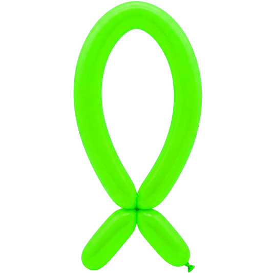 50 Modellballonnen - Tuit omhoog - 5x152cm - Neongroen