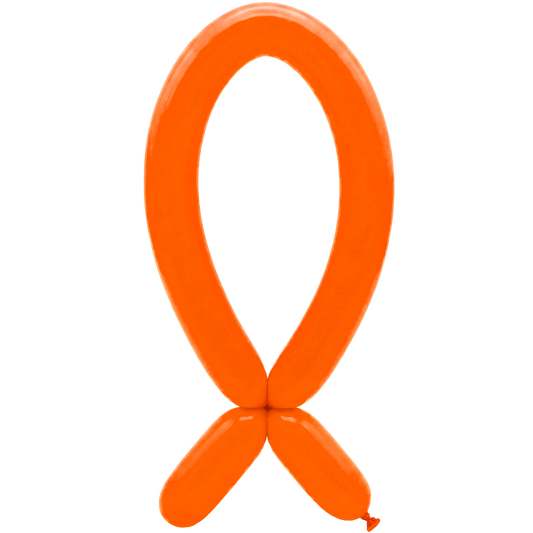 50 Modellleerballonnen - Tuit omhoog - 5x152cm - Neonoranje