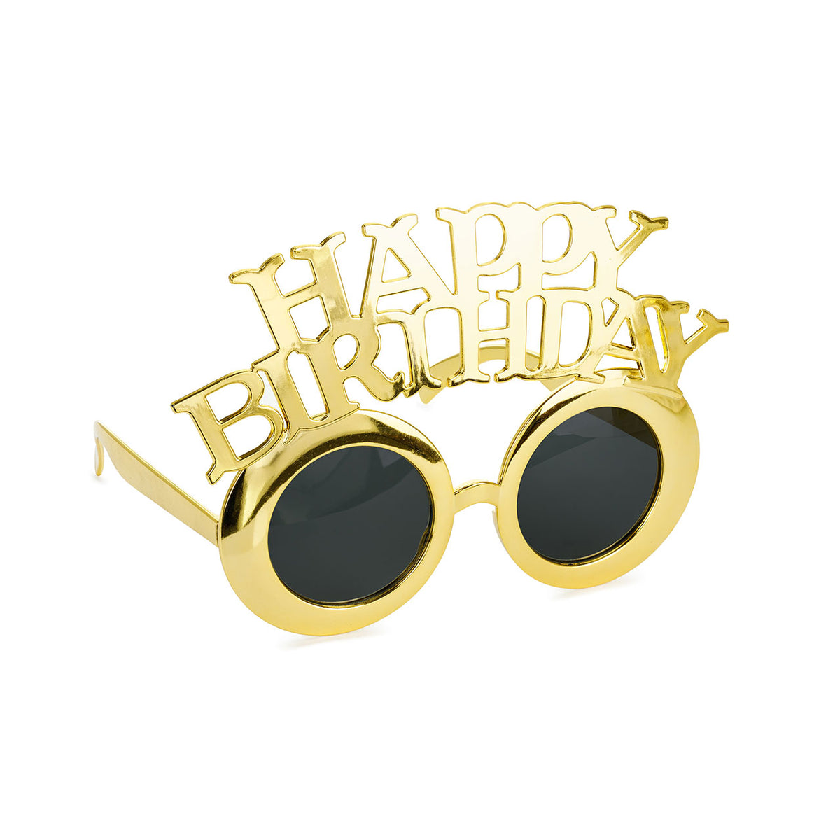 1 paar - bril Happy Birthday - koudgoud