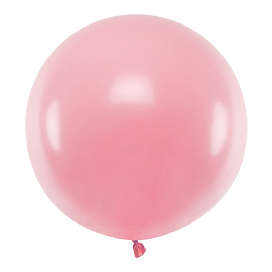 1 reuzenballon - Ø 60 cm - pastel - babyroze