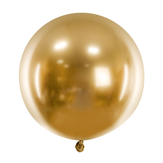 1 Reuzenballon - Ø 60cm - Glanzend - Goud