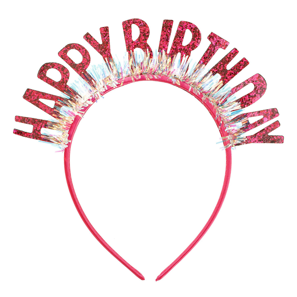 1 Hoofdband - Happy Birthday - Roze