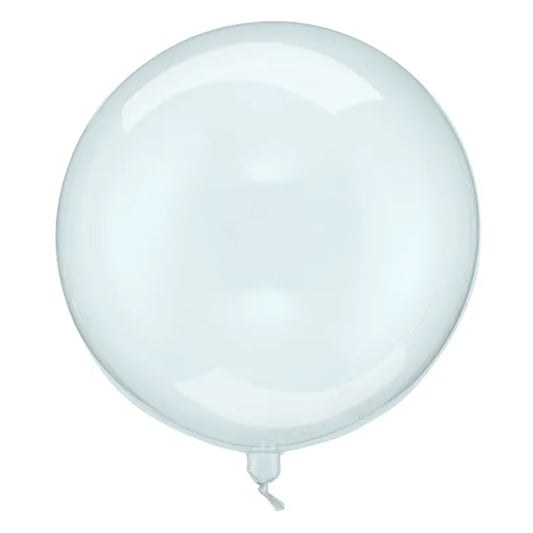 1 Bolvormige Ballon - Transparant Blauw