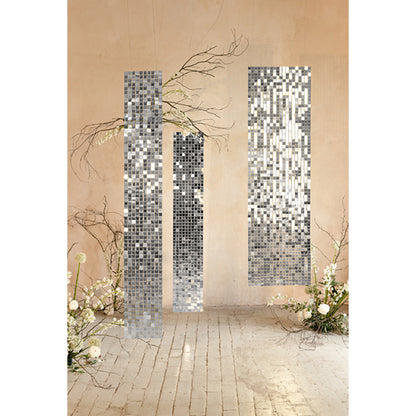 1 pailletten achtergrond - 30x30cm - Zilver