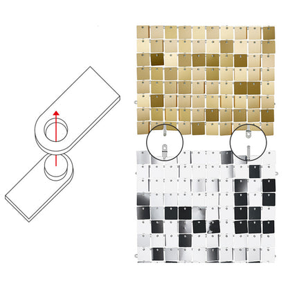1 Pailletten achtergrond - 30x30cm - Goud