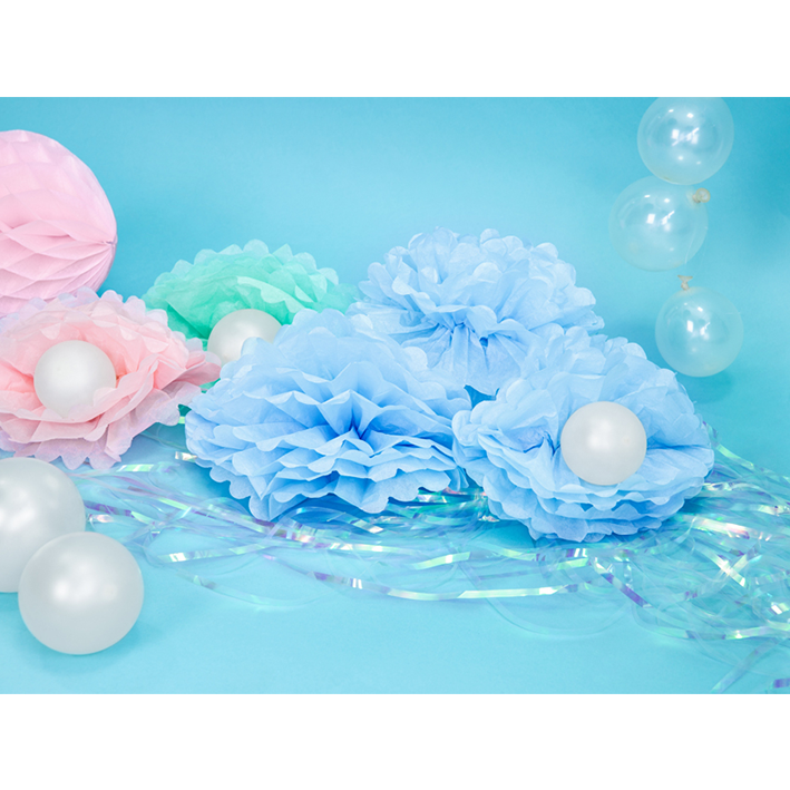 1 pompon - Ø 25 cm - lichtblauw