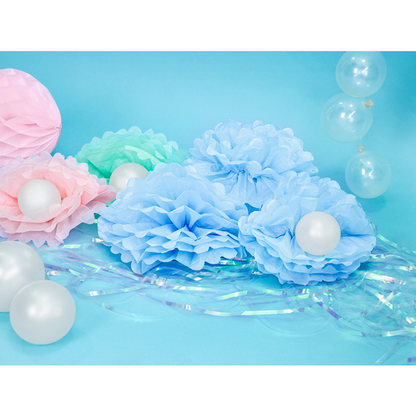 1 pompon - Ø 25 cm - lichtblauw