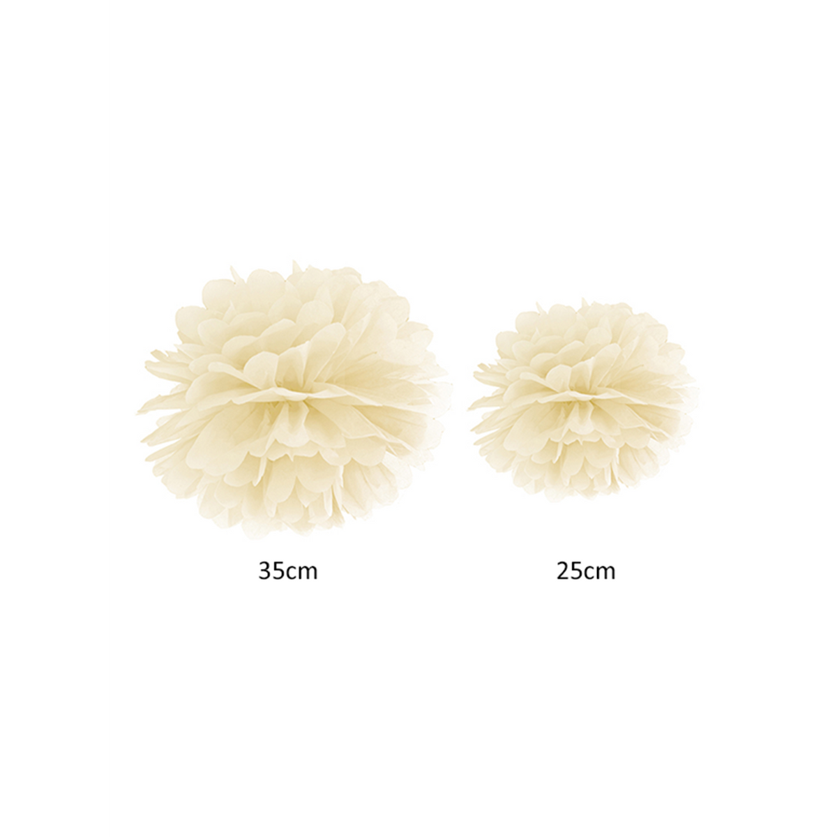 1 Pompom XL - Ø 35cm - Crème