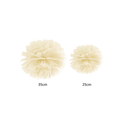 1 Pompom XL - Ø 35cm - Crème