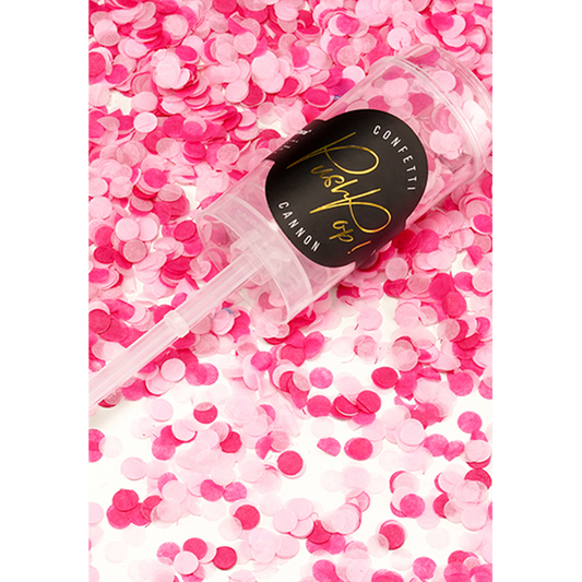 1 Confetti Push Pop - Roze & Roze