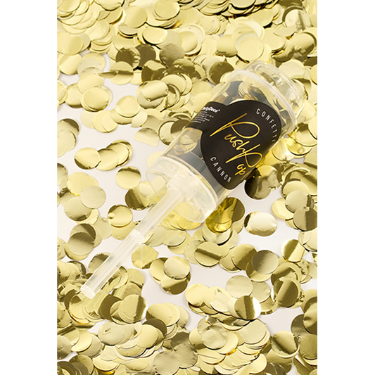 1 Confetti Push Pop - Goud