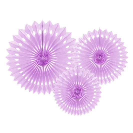 3 decoratieve rozetten - Lavendel
