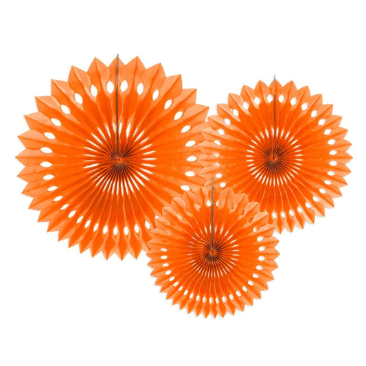 3 decorrozetten - oranje
