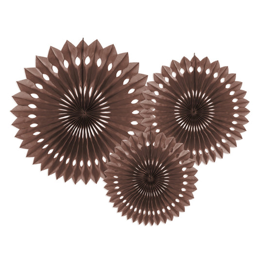 3 decoratieve rozetten - Bruin