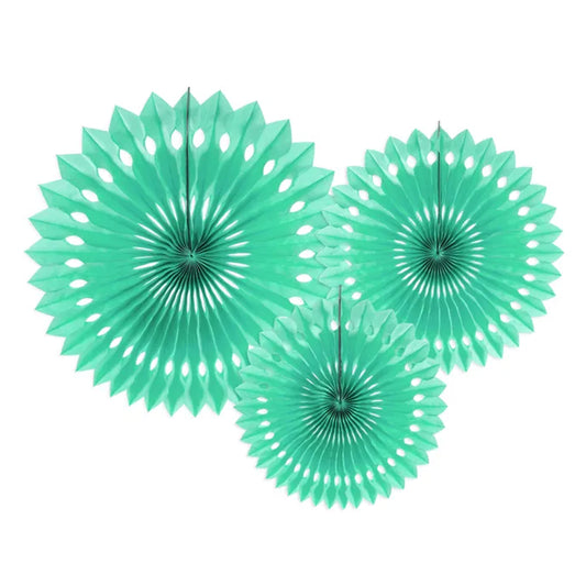 3 decoratieve rozetten - mint