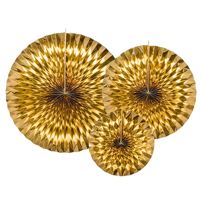 3 decoratieve rozetten - goud