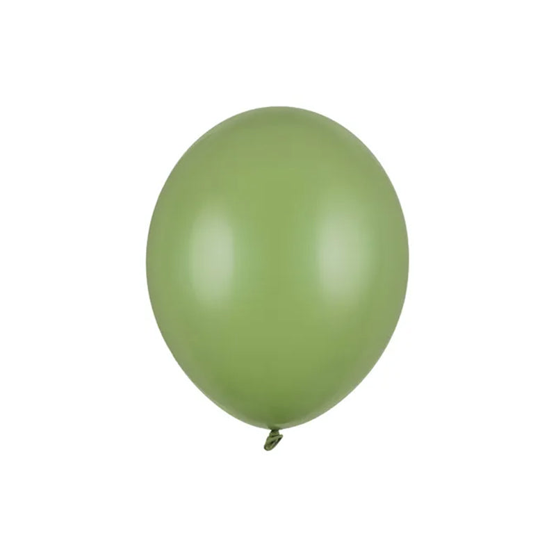 100 ballonnen - Ø 23cm - pastel rozemarijngroen