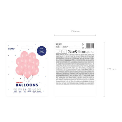 10 ballonnen - Ø 27cm - Pastel Baby Roze