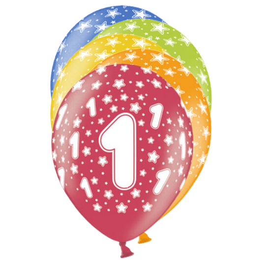 6 folieballonnen - Ø 30cm - 1 Feestje