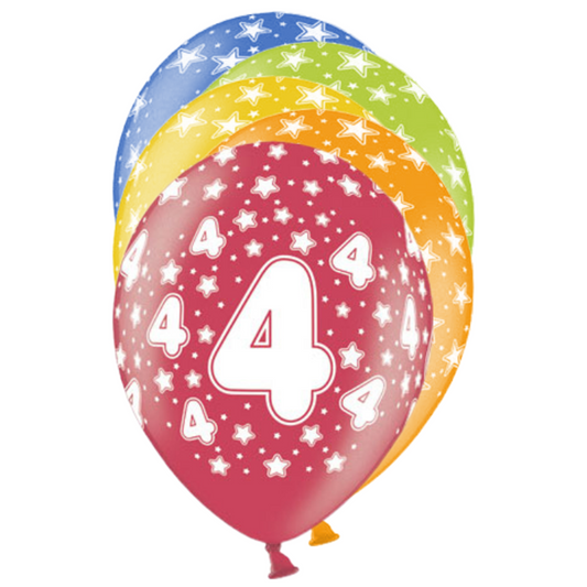 6 folieballonnen - Ø 30cm - 4 Celebration