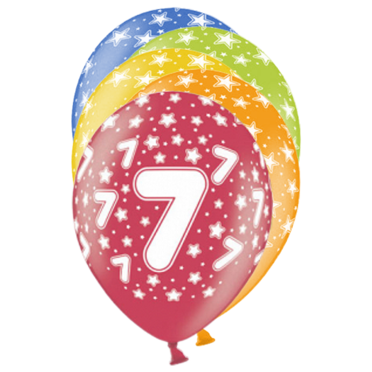 6 Folieballonnen - Ø 30cm - 7 Celebration