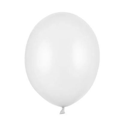 10 ballonnen - Ø 30cm - Metallic - Wit