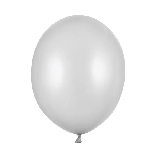 100 ballonnen - Ø 30cm - Metallic - Zilver