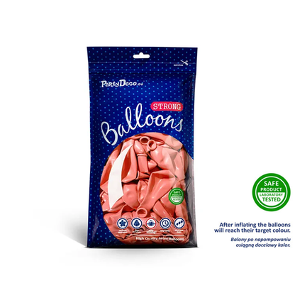 100 ballonnen - Ø 30cm - Metallic - Roségoud
