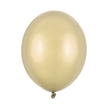 100 ballonnen - Ø 30cm - metallic - koudgoud