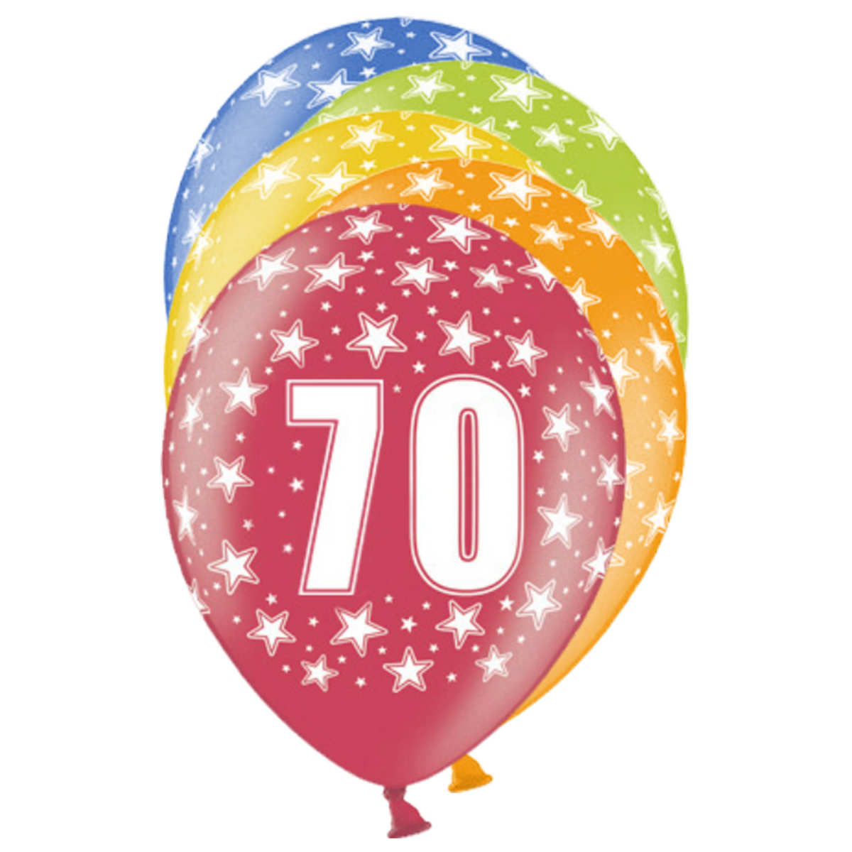 6 Motiefballonnen - Ø 30 cm - 70 Celebration