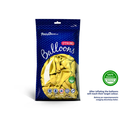 100 Miniballonnen - Ø 12cm - Geel
