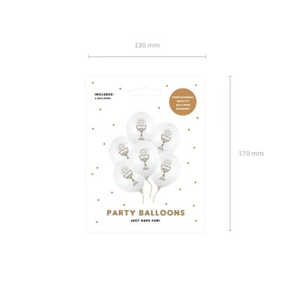 6 ballonnen - Ø 30cm - IHS - Pastel Pure White