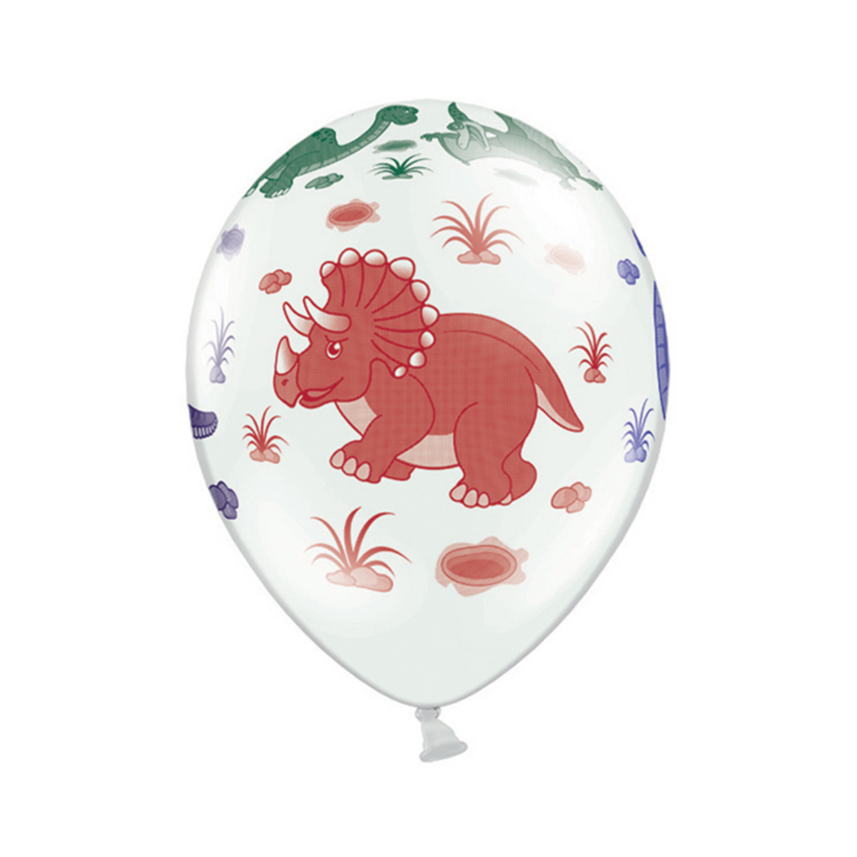 6 folieballonnen - Ø 30cm - Dinosaurus