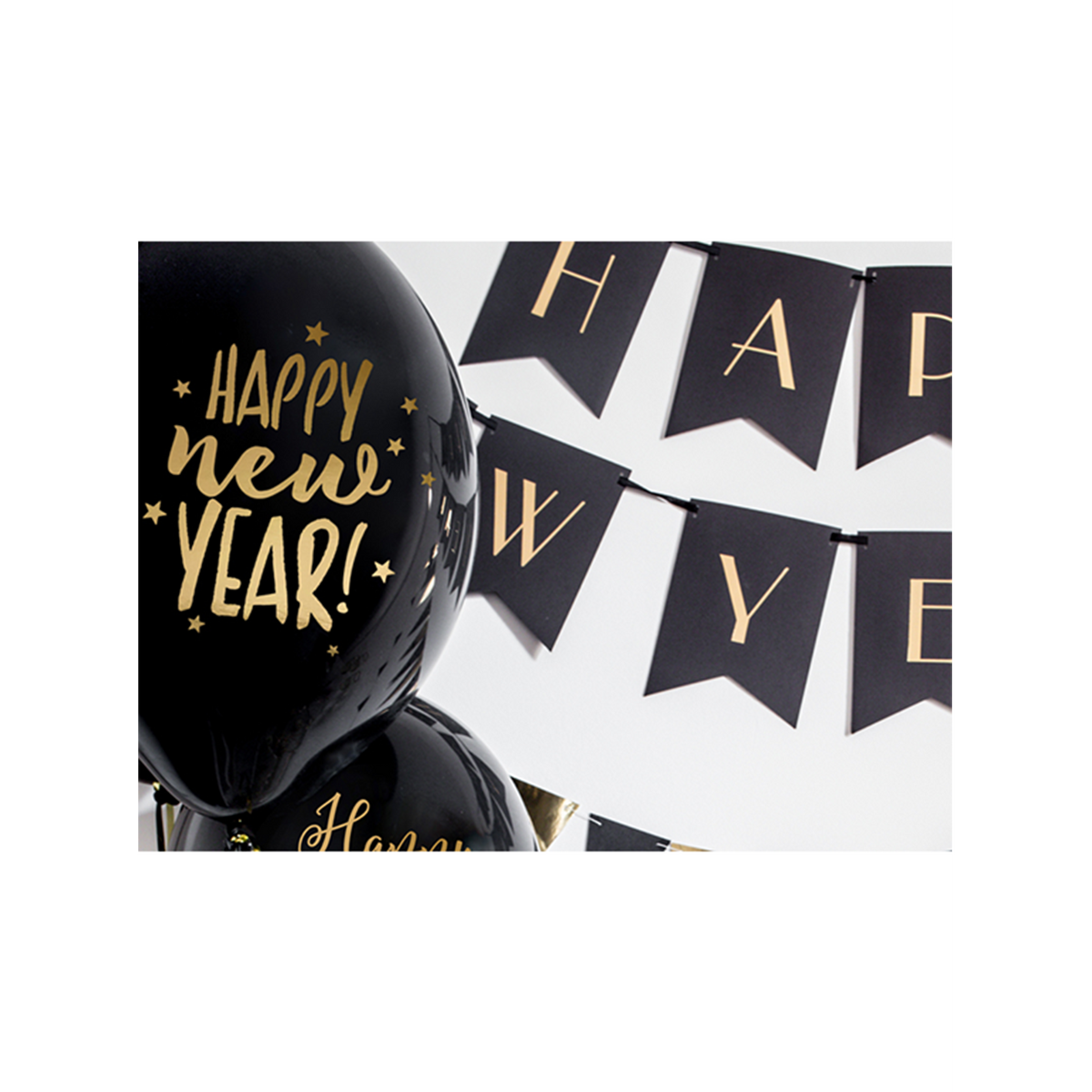 6 folieballonnen - Ø 30cm - Happy New Year 2.0
