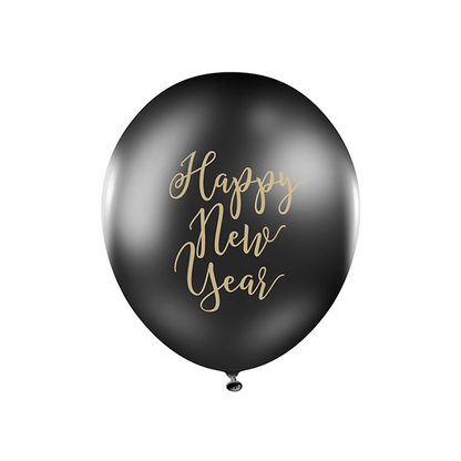 6 folieballonnen - Ø 30cm - Happy New Year
