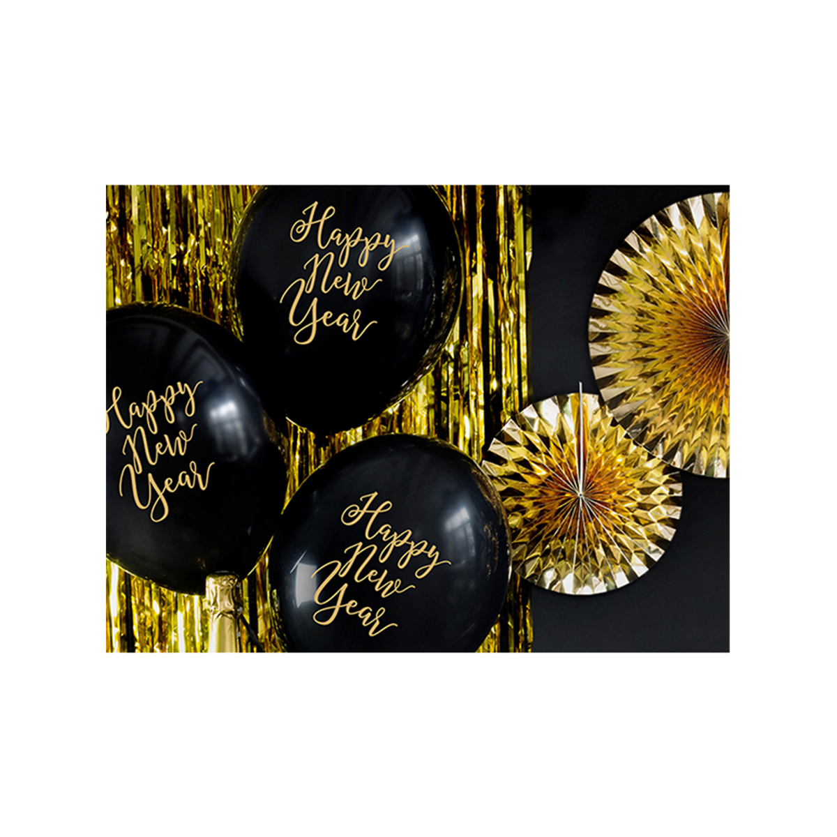 6 folieballonnen - Ø 30cm - Happy New Year