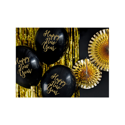 6 folieballonnen - Ø 30cm - Happy New Year