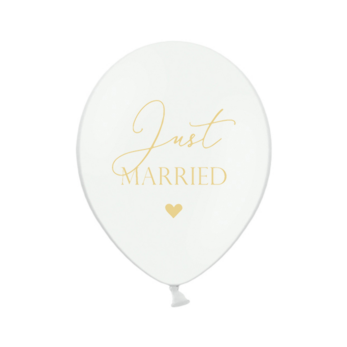 6 motiefballonnen - Ø 30cm - Just Married