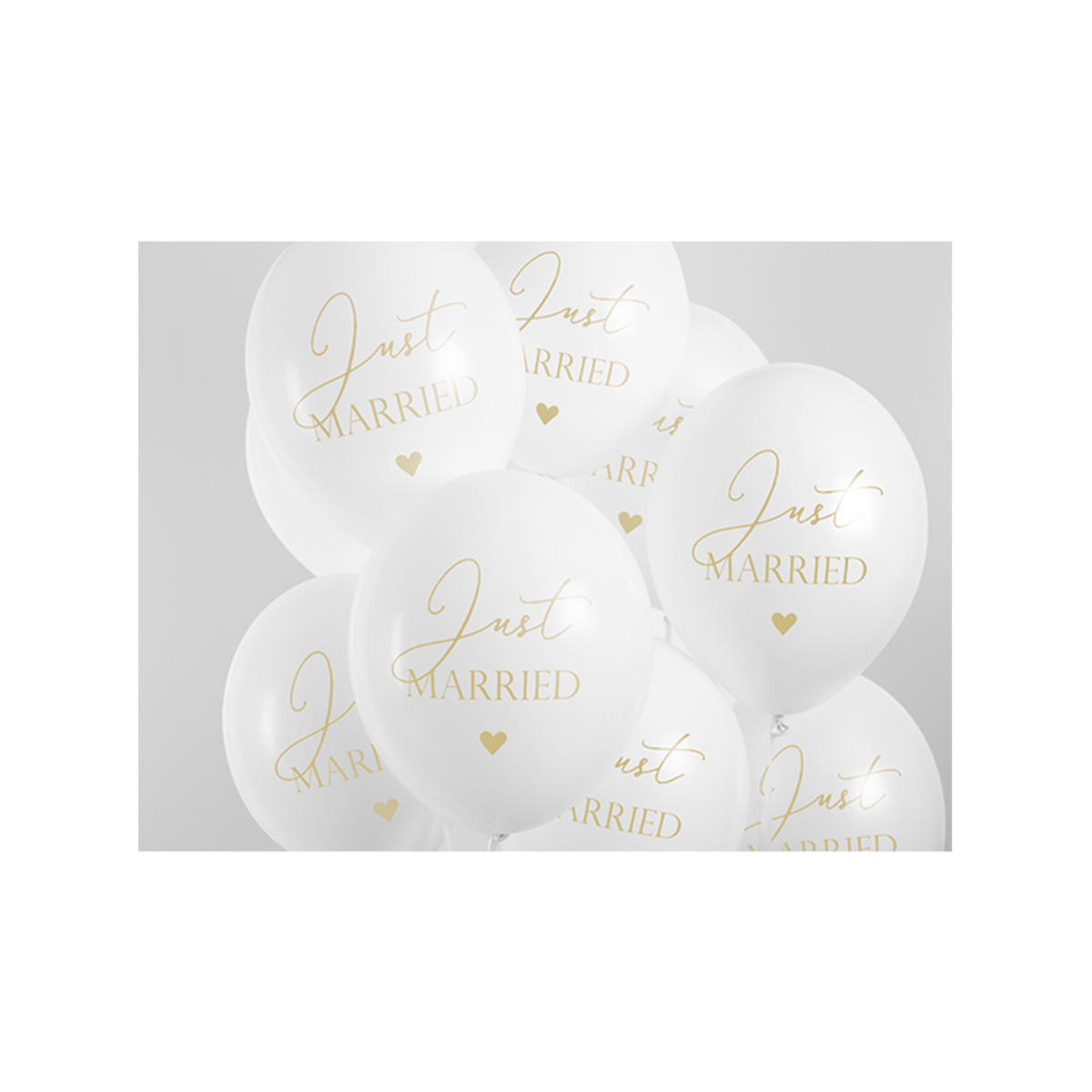 6 motiefballonnen - Ø 30cm - Just Married