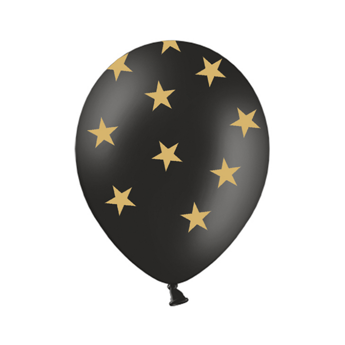 6 motiefballonnen - Ø 30cm - Stars - Black