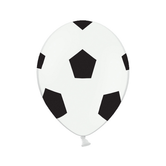 6 motiefballonnen - Ø 30cm - Voetbal