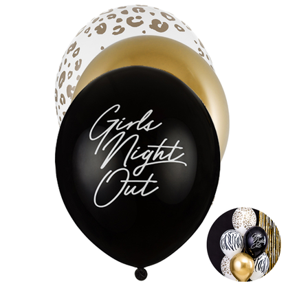 6 Folieballonnen met motief - Ø 30 cm - SET - Girls Night Out