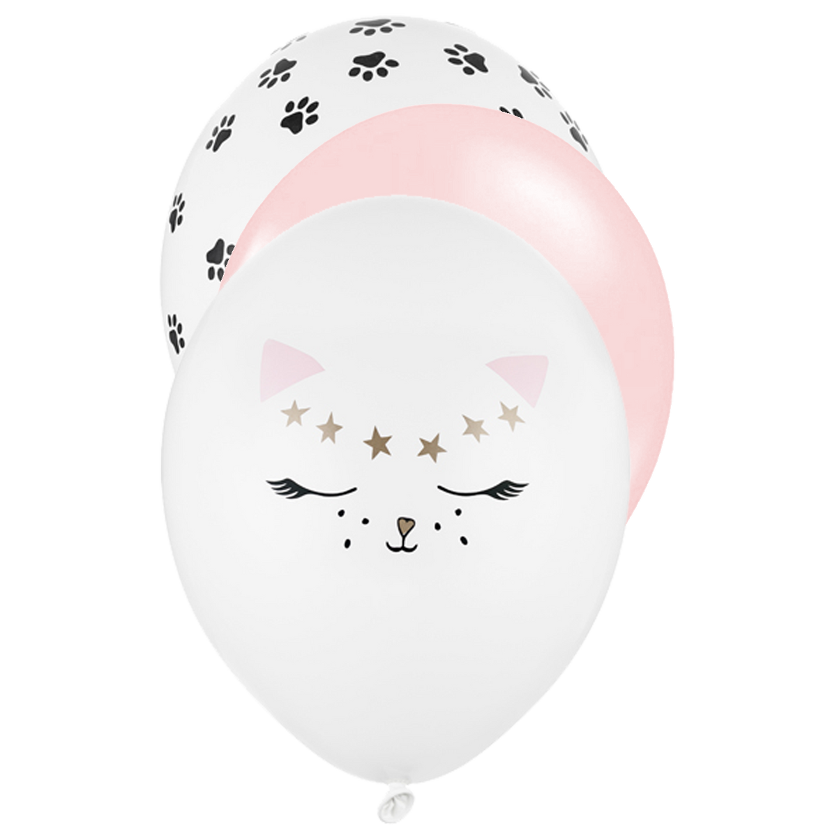 6 Folieballonnen - Ø 30cm - SET - Cat & Kitty