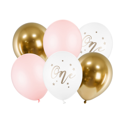 6 Motiefballonnen - Ø 30cm - SET - ONE Girlish
